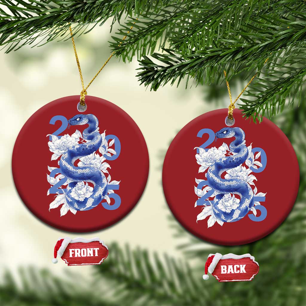 Year Of The Snake 2025 Christmas Ornament Chinese New Year Blue Snake TS09