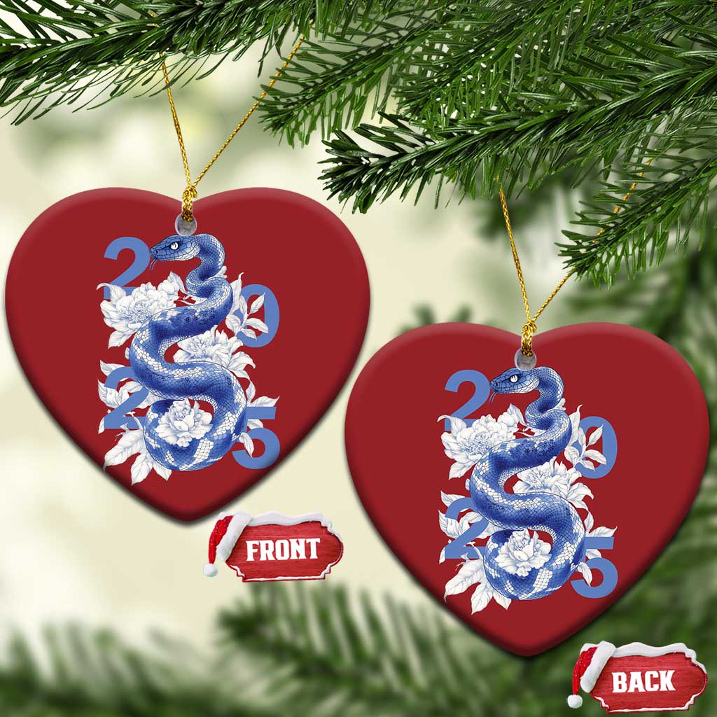 Year Of The Snake 2025 Christmas Ornament Chinese New Year Blue Snake TS09