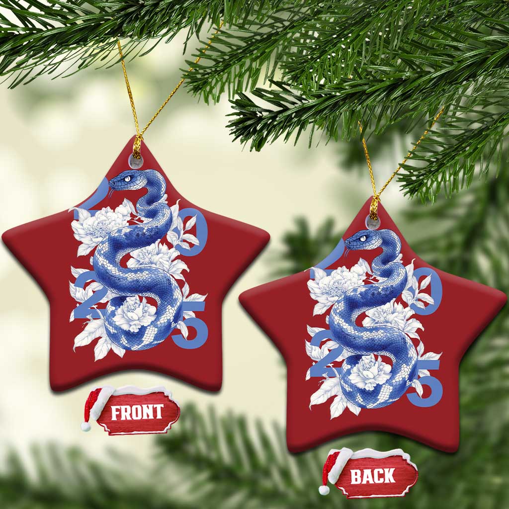 Year Of The Snake 2025 Christmas Ornament Chinese New Year Blue Snake TS09