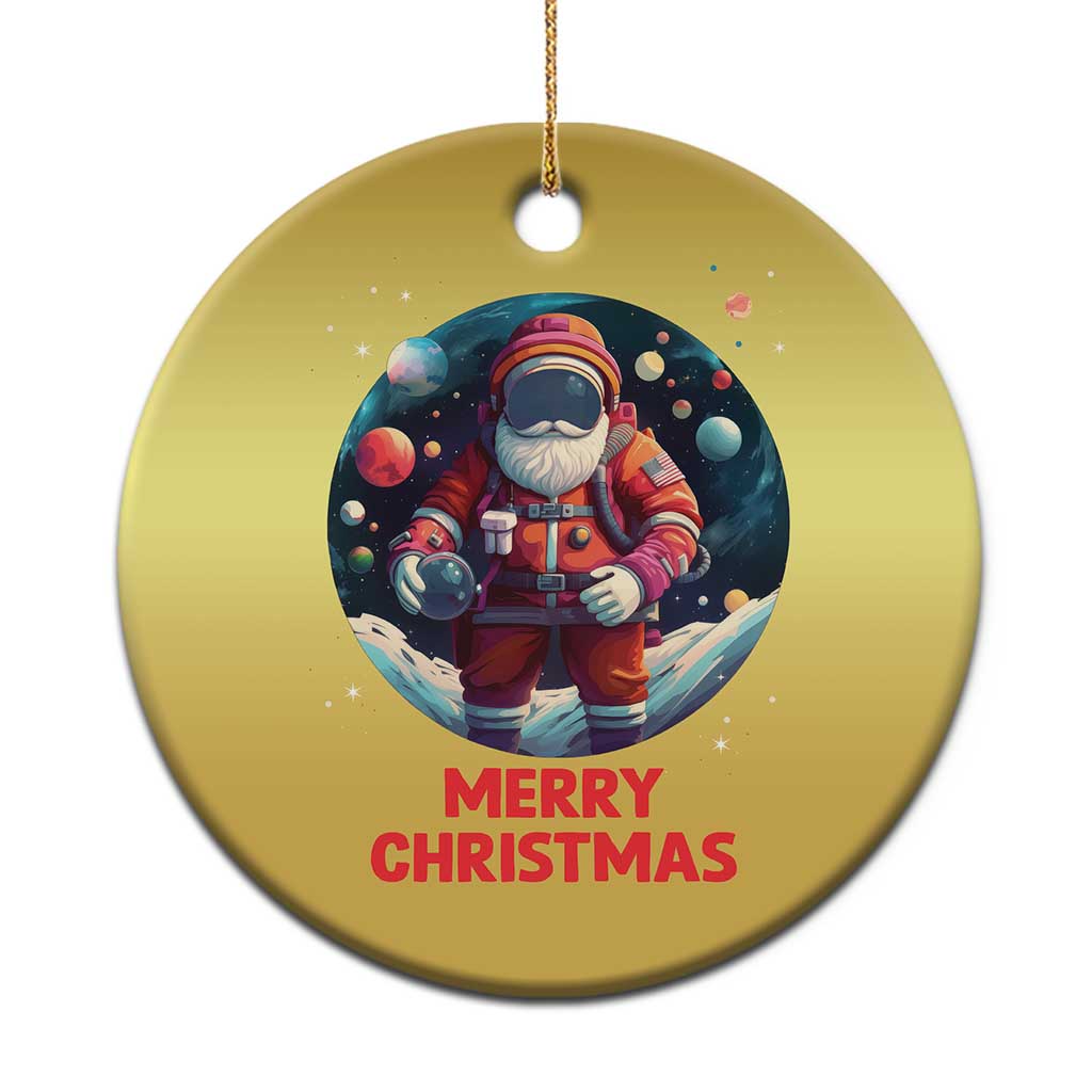 Santa Astronaut Xmas Space Colorful Planet Christmas Ornament TS09