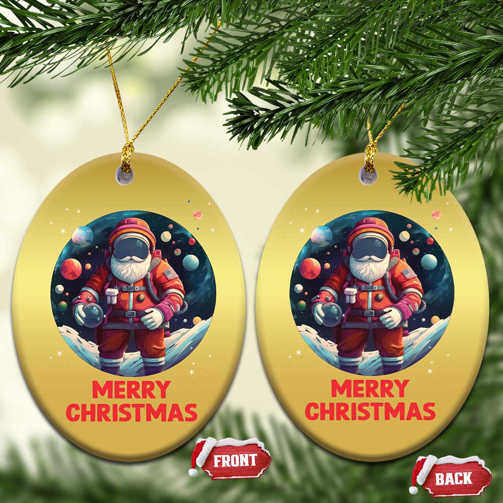 Santa Astronaut Xmas Space Colorful Planet Christmas Ornament TS09