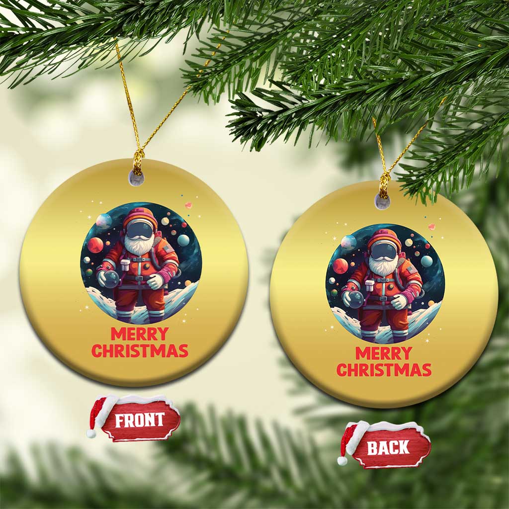 Santa Astronaut Xmas Space Colorful Planet Christmas Ornament TS09
