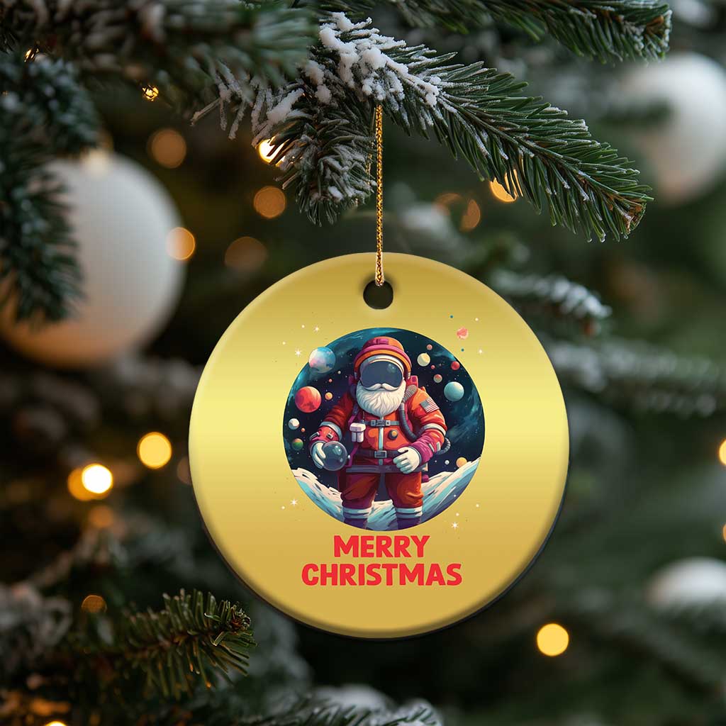 Santa Astronaut Xmas Space Colorful Planet Christmas Ornament TS09