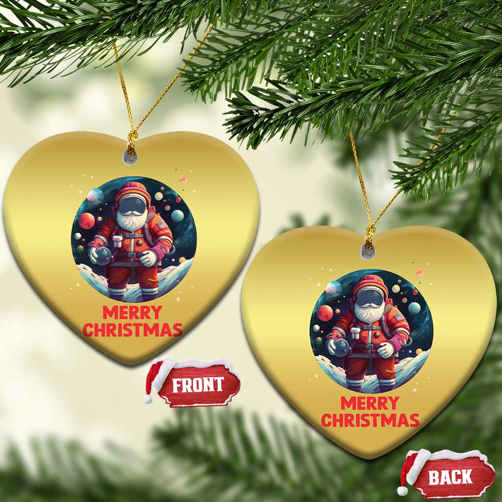 Santa Astronaut Xmas Space Colorful Planet Christmas Ornament TS09