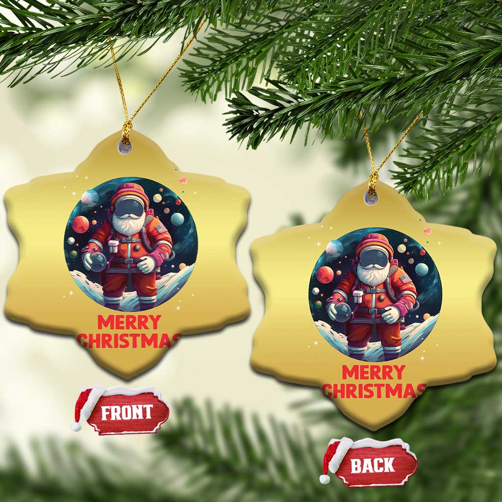 Santa Astronaut Xmas Space Colorful Planet Christmas Ornament TS09