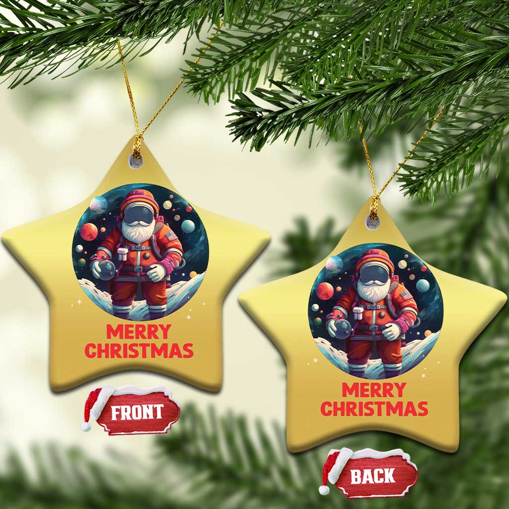 Santa Astronaut Xmas Space Colorful Planet Christmas Ornament TS09