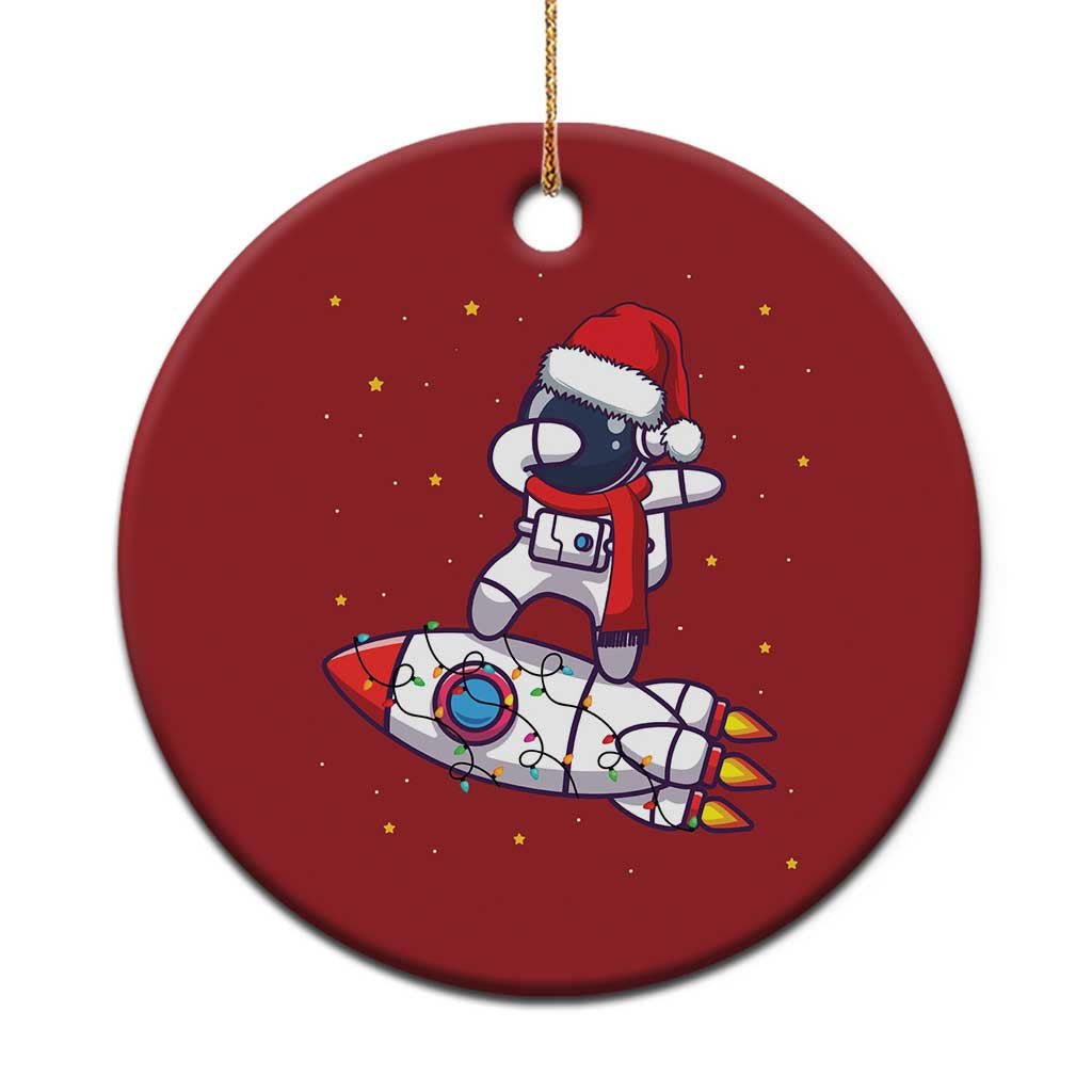 Santa Astronaut Dabbing Space Rocket Xmas Christmas Ornament TS09