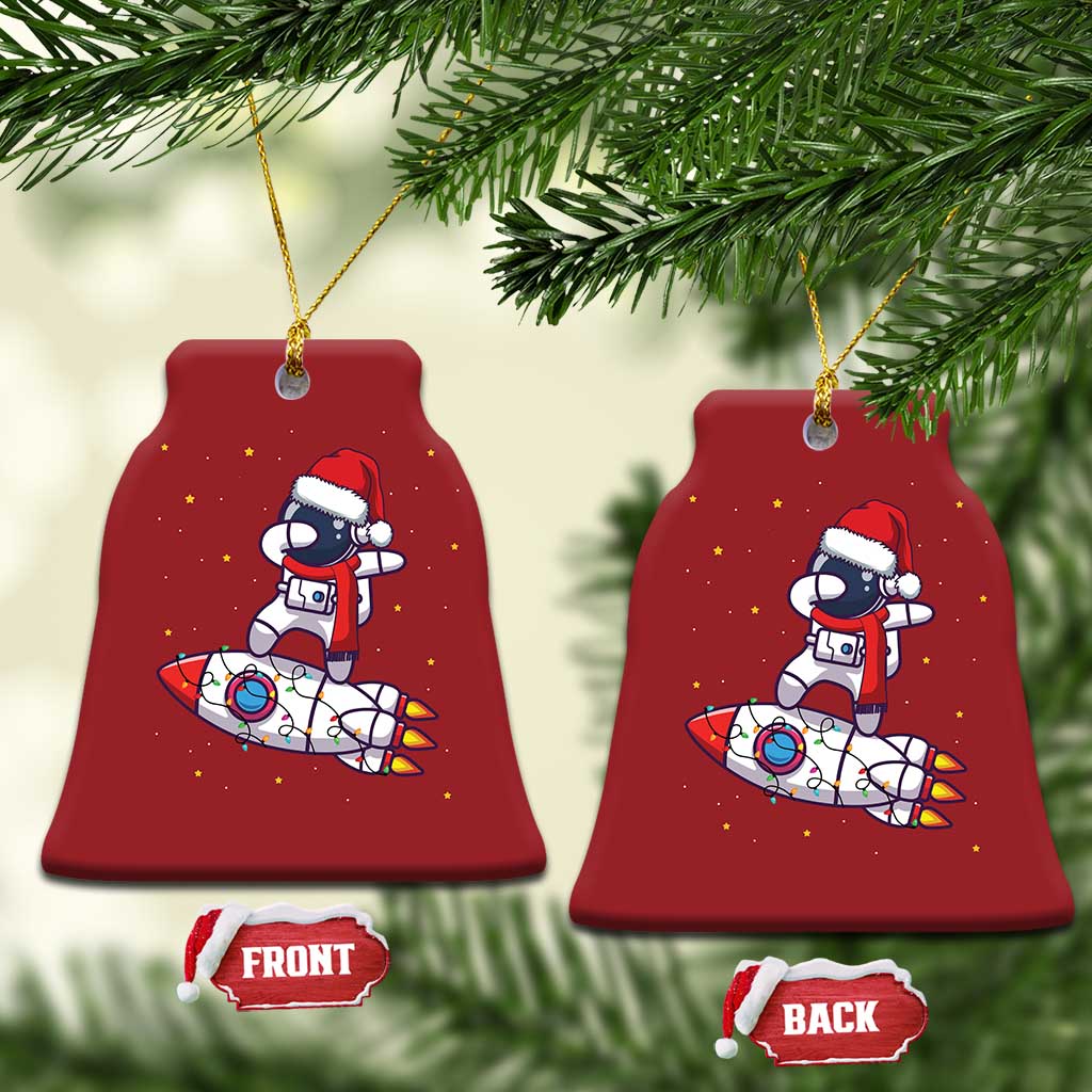 Santa Astronaut Dabbing Space Rocket Xmas Christmas Ornament TS09