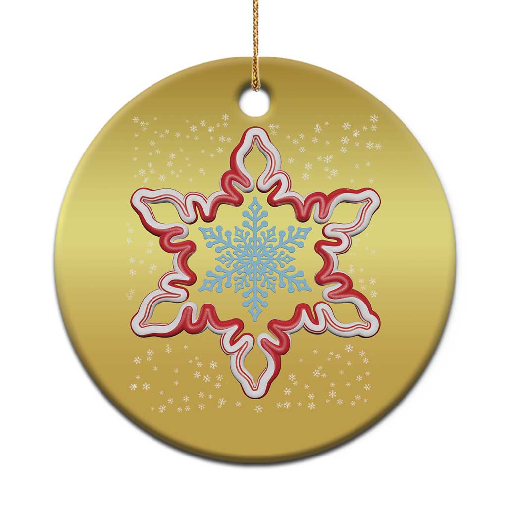 Snowflake Candy Cane Christmas Ornament TS09