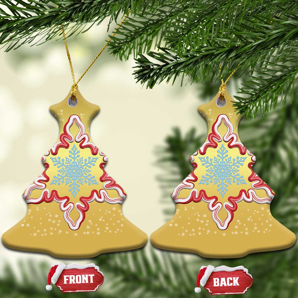 Snowflake Candy Cane Christmas Ornament TS09