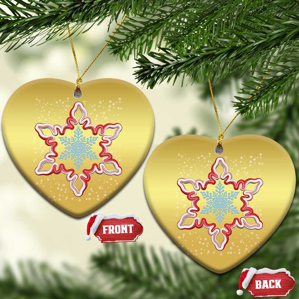 Snowflake Candy Cane Christmas Ornament TS09