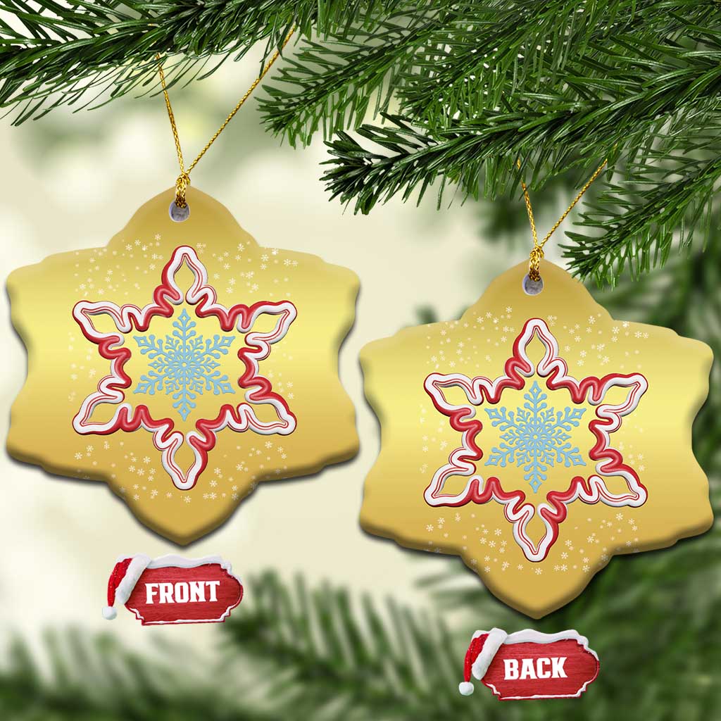 Snowflake Candy Cane Christmas Ornament TS09