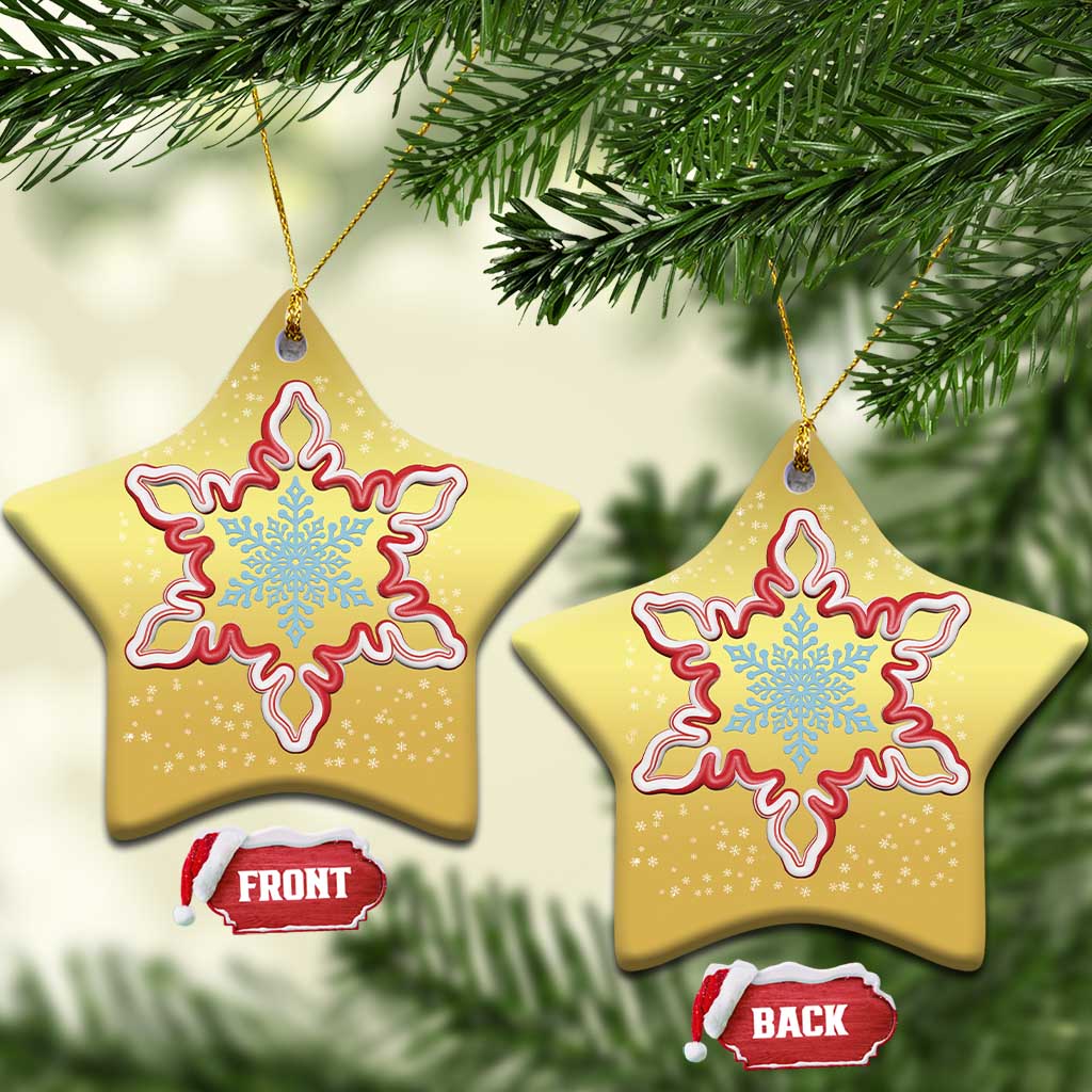 Snowflake Candy Cane Christmas Ornament TS09