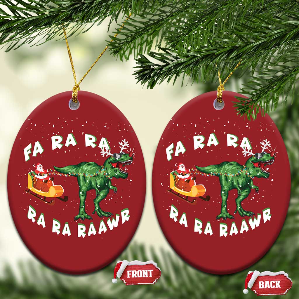 Christmas Tree Rex Fa Ra Rawr Dinosaur Christmas Ornament TS09