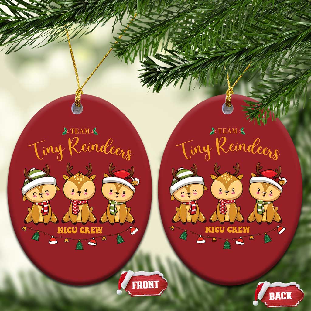 Xmas Nurse Nicu Crew Tiny Reindeer Christmas Ornament TS09