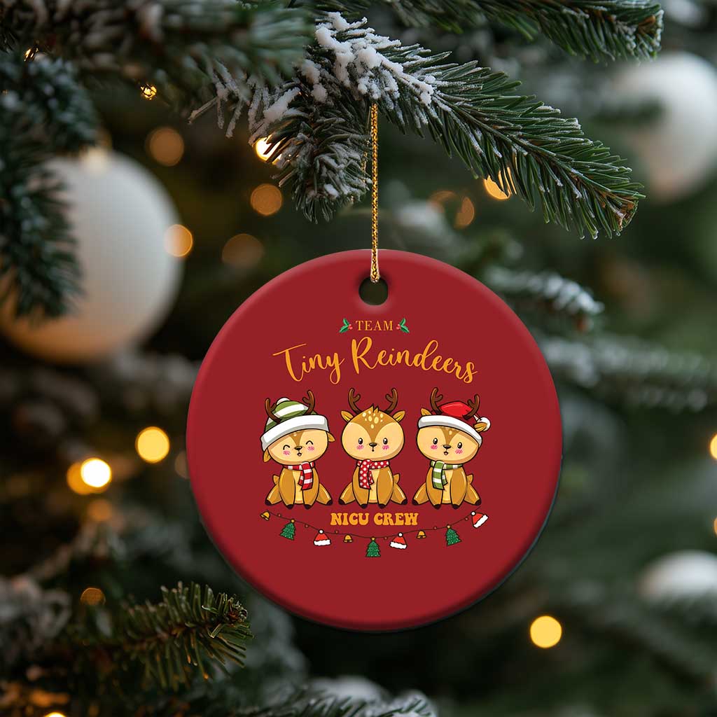 Xmas Nurse Nicu Crew Tiny Reindeer Christmas Ornament TS09