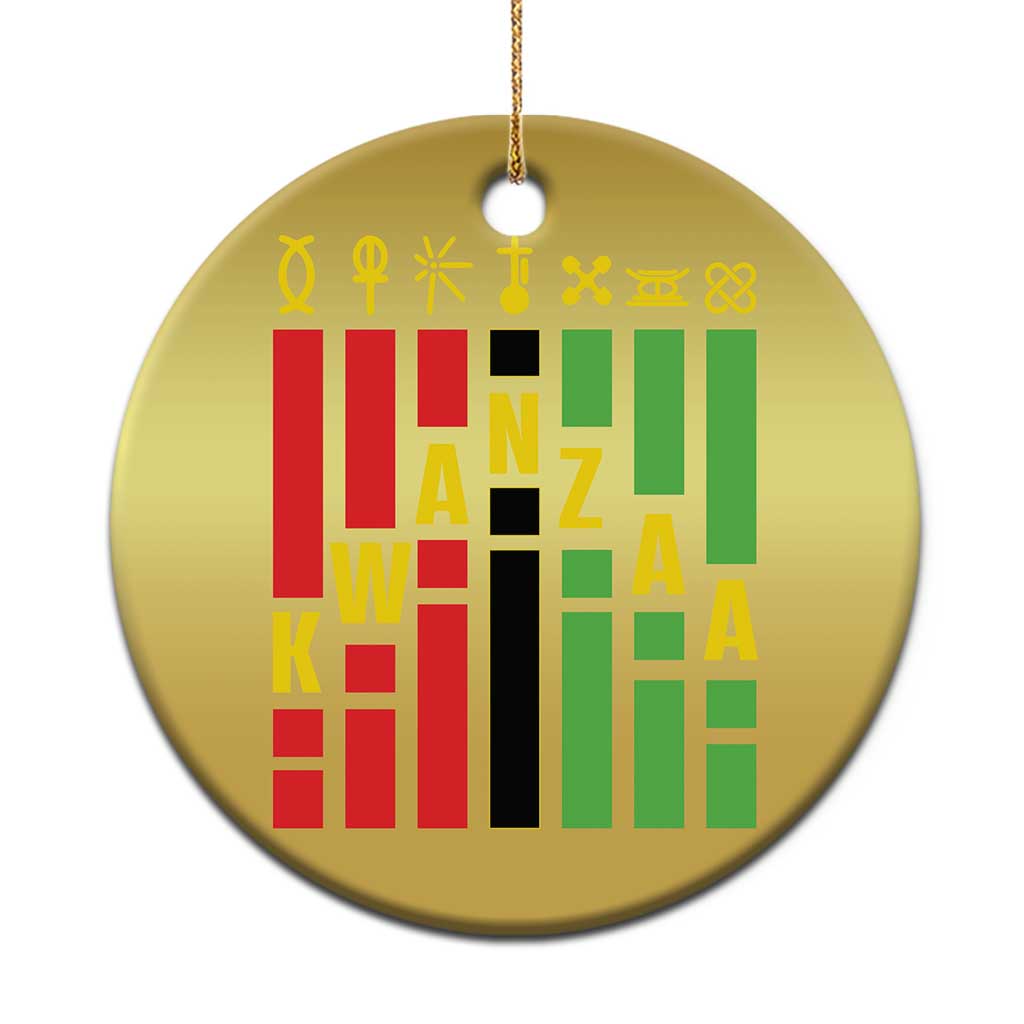 7 Principles Of Kwanzaa African American Christmas Ornament TS09