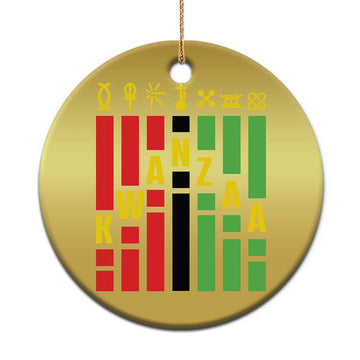 7 Principles Of Kwanzaa African American Christmas Ornament TS09