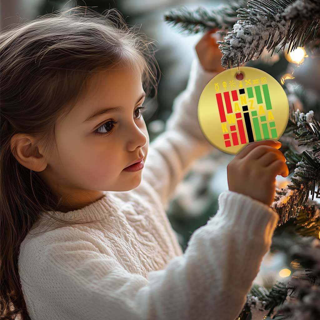 7 Principles Of Kwanzaa African American Christmas Ornament TS09