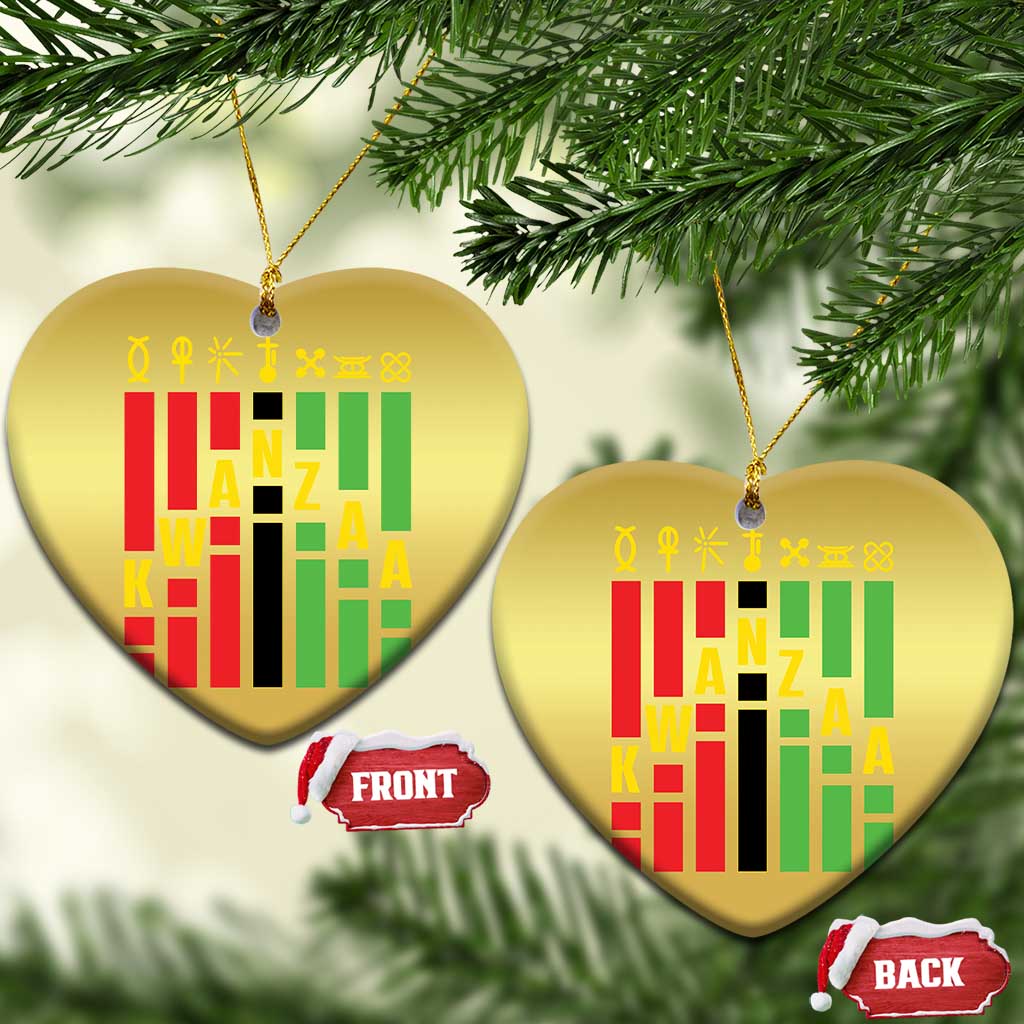 7 Principles Of Kwanzaa African American Christmas Ornament TS09