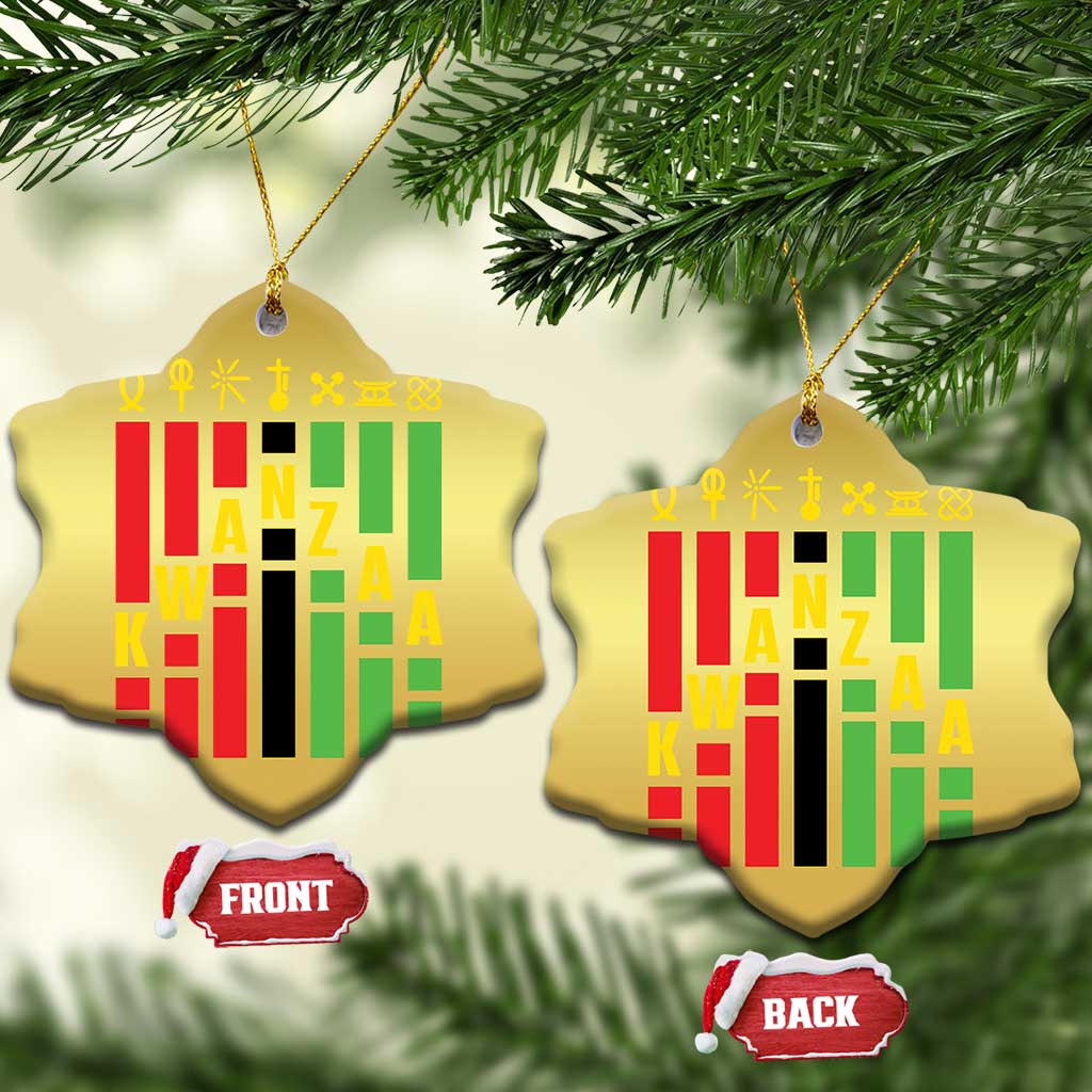7 Principles Of Kwanzaa African American Christmas Ornament TS09