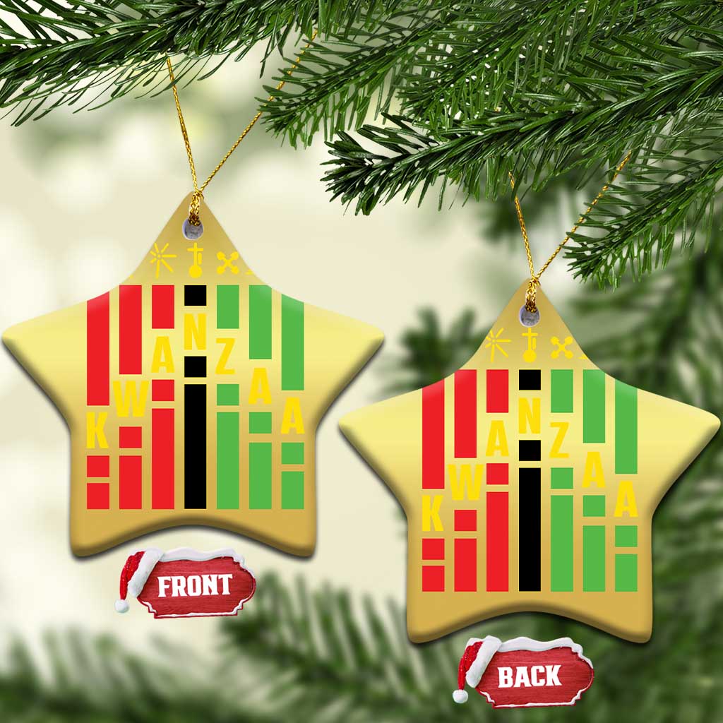 7 Principles Of Kwanzaa African American Christmas Ornament TS09