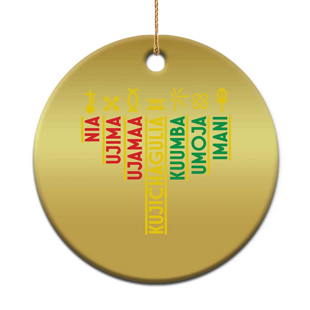 African American 7 Principles Of Kwanzaa Christmas Ornament TS09