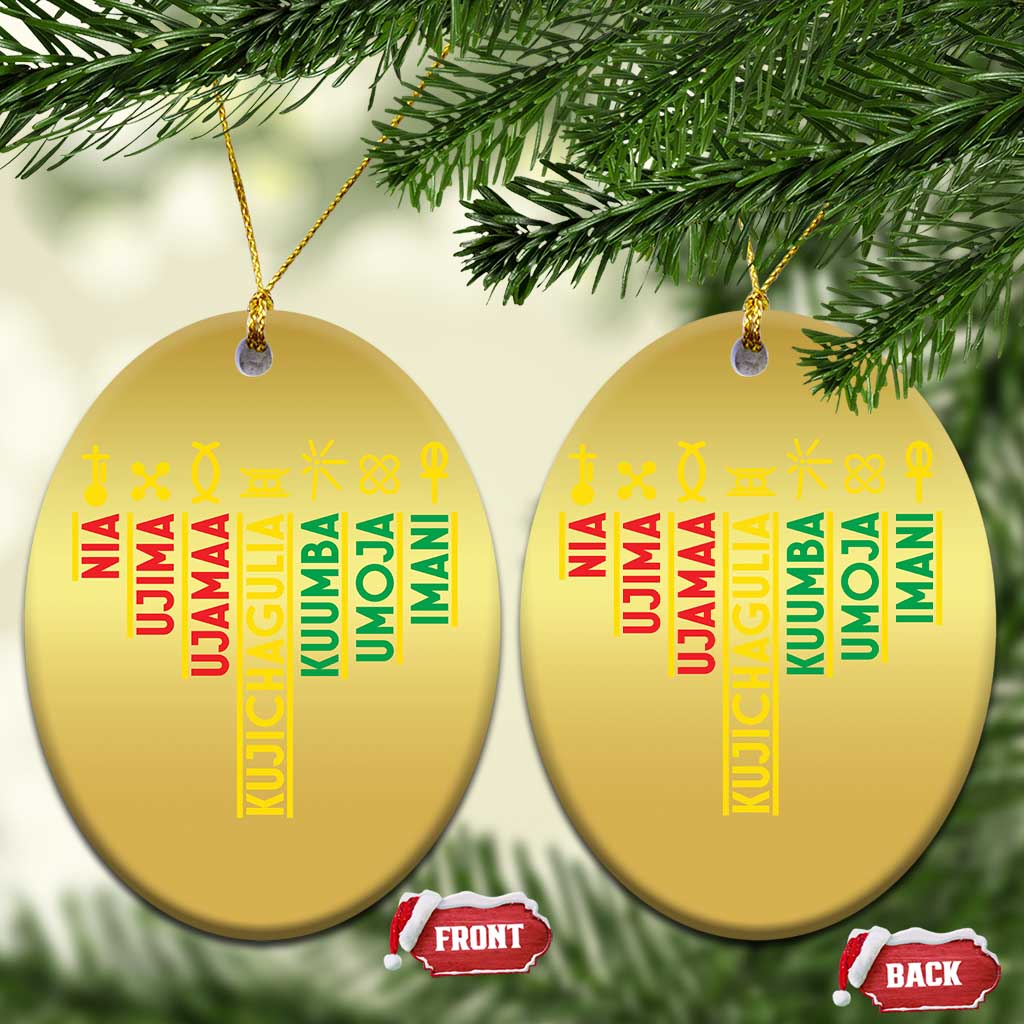 African American 7 Principles Of Kwanzaa Christmas Ornament TS09