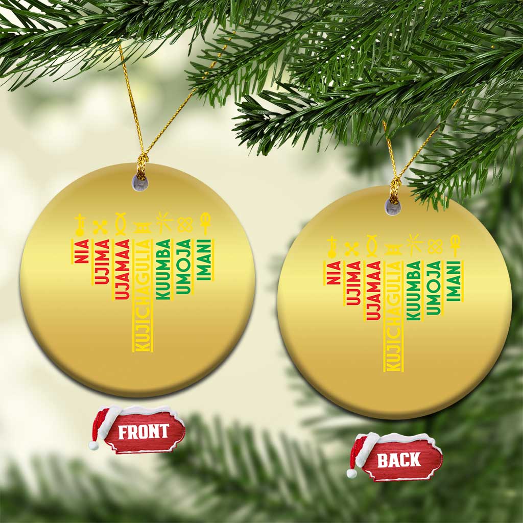 African American 7 Principles Of Kwanzaa Christmas Ornament TS09