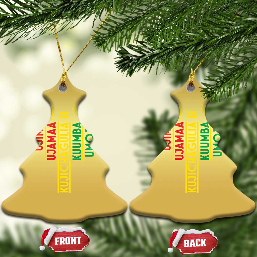 African American 7 Principles Of Kwanzaa Christmas Ornament TS09