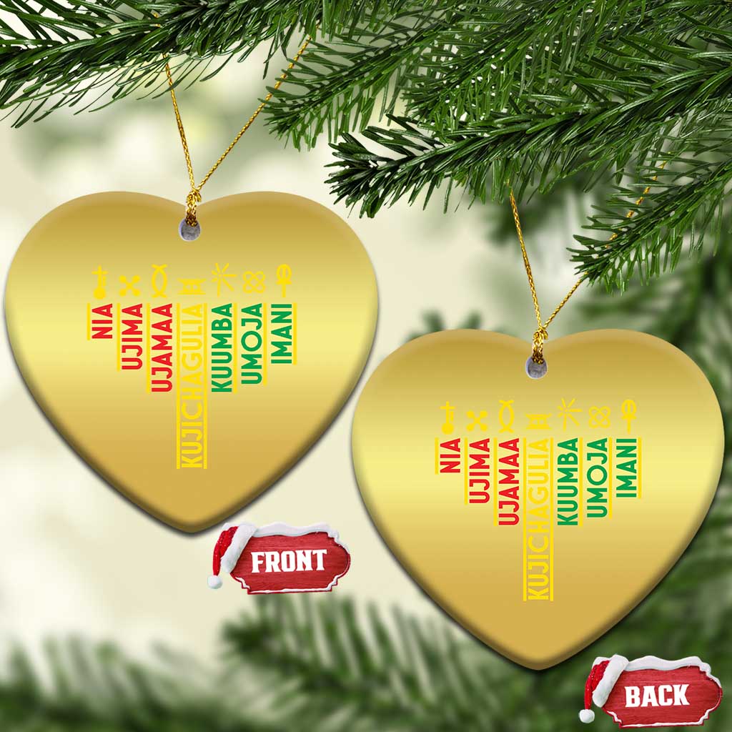 African American 7 Principles Of Kwanzaa Christmas Ornament TS09