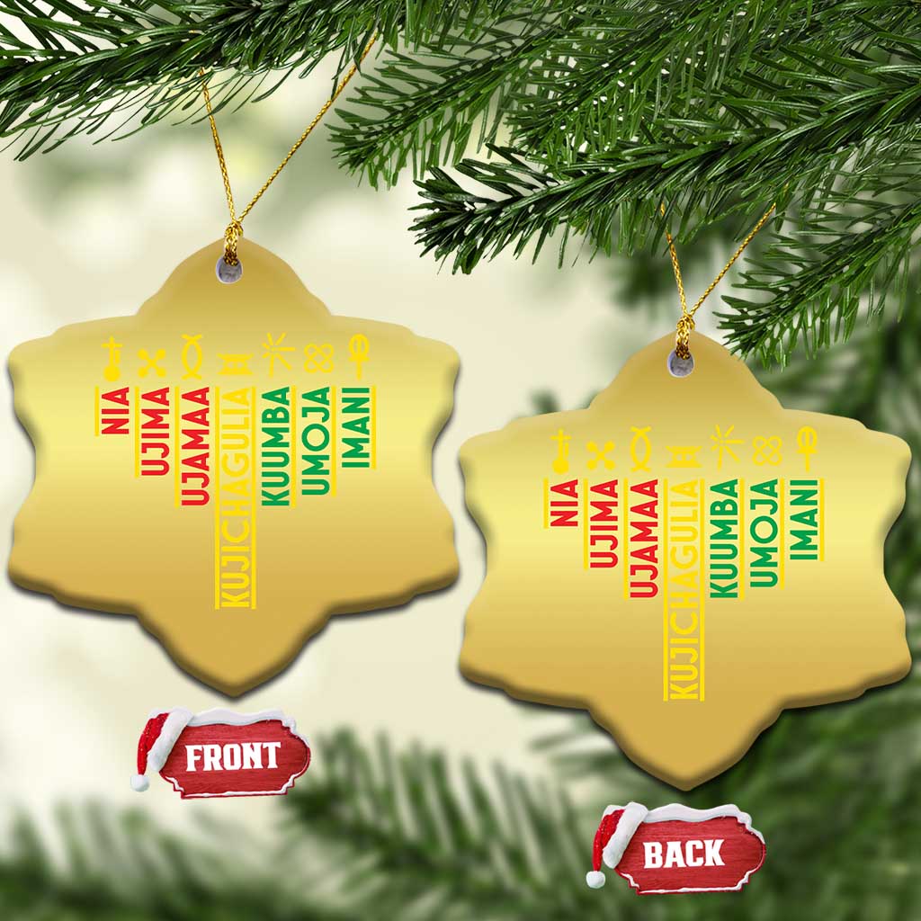 African American 7 Principles Of Kwanzaa Christmas Ornament TS09