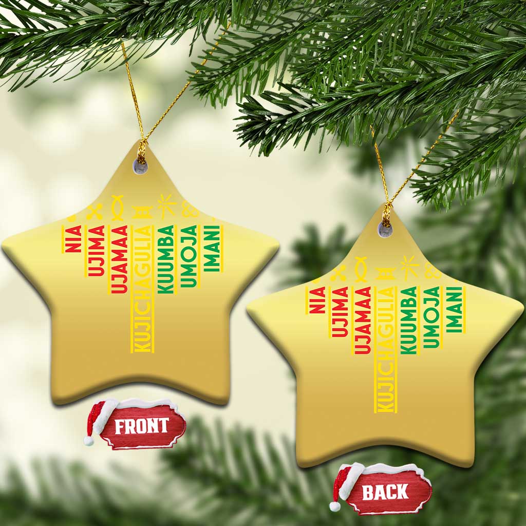 African American 7 Principles Of Kwanzaa Christmas Ornament TS09