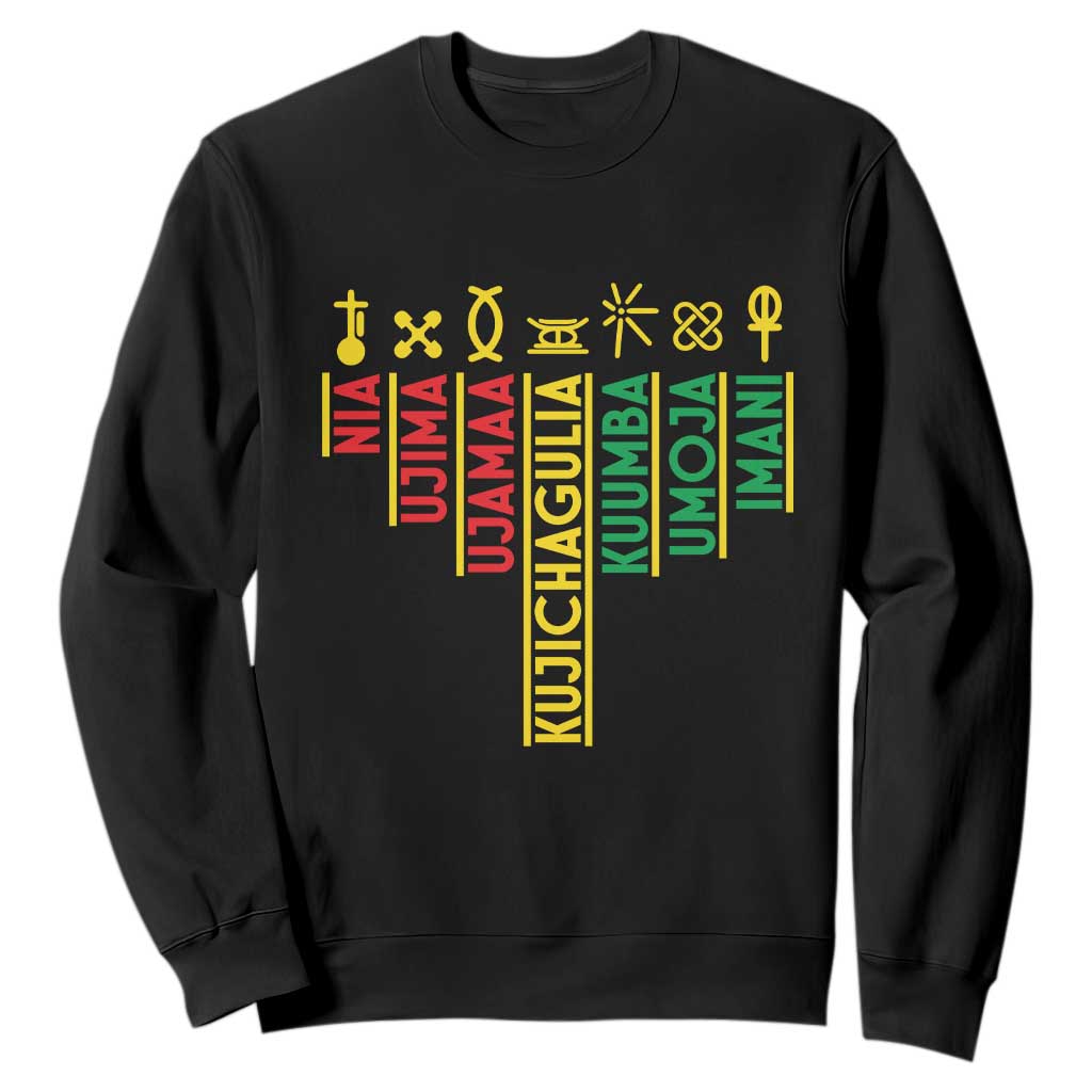 African American Christmas Sweatshirt 7 Principles Of Kwanzaa TS09
