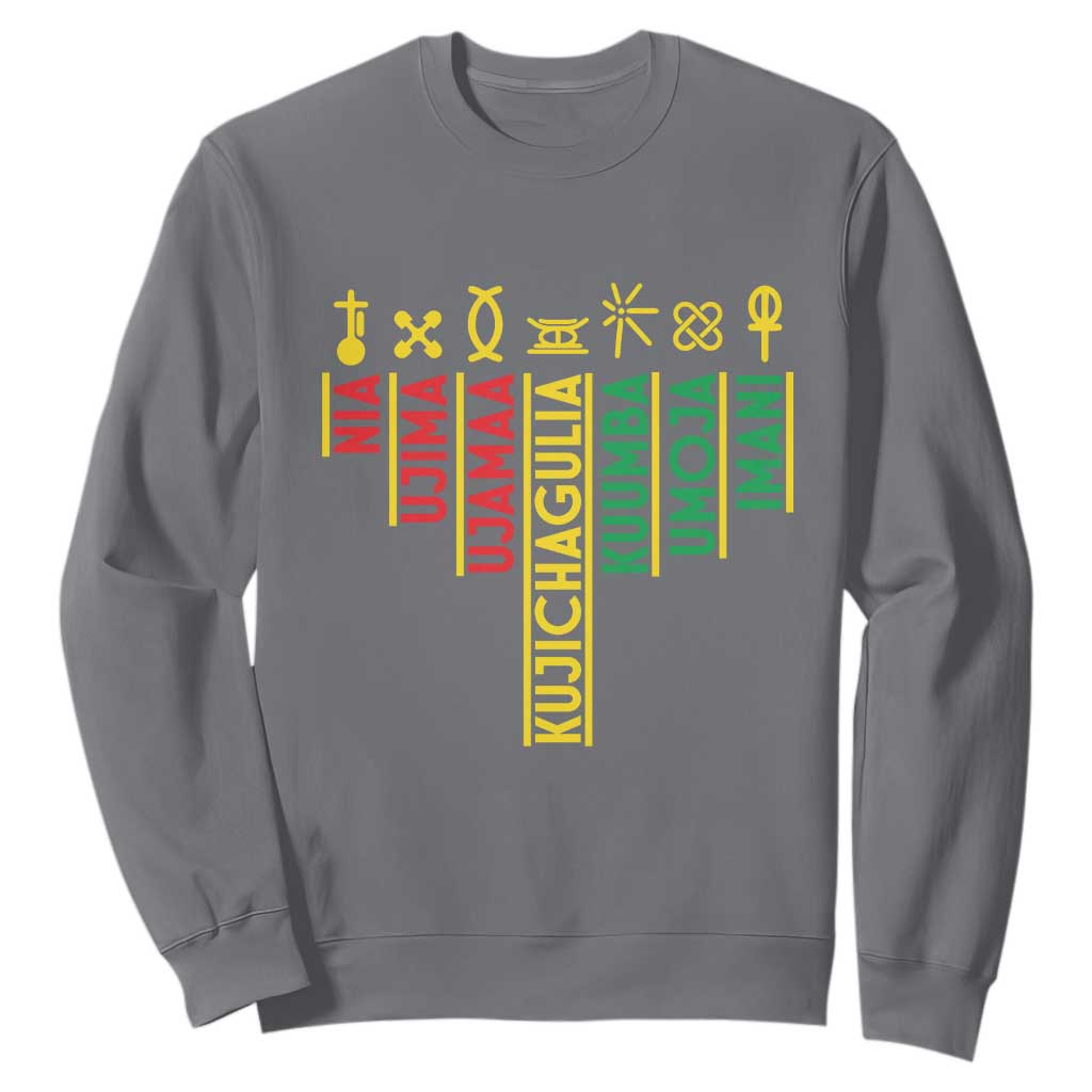 African American Christmas Sweatshirt 7 Principles Of Kwanzaa TS09