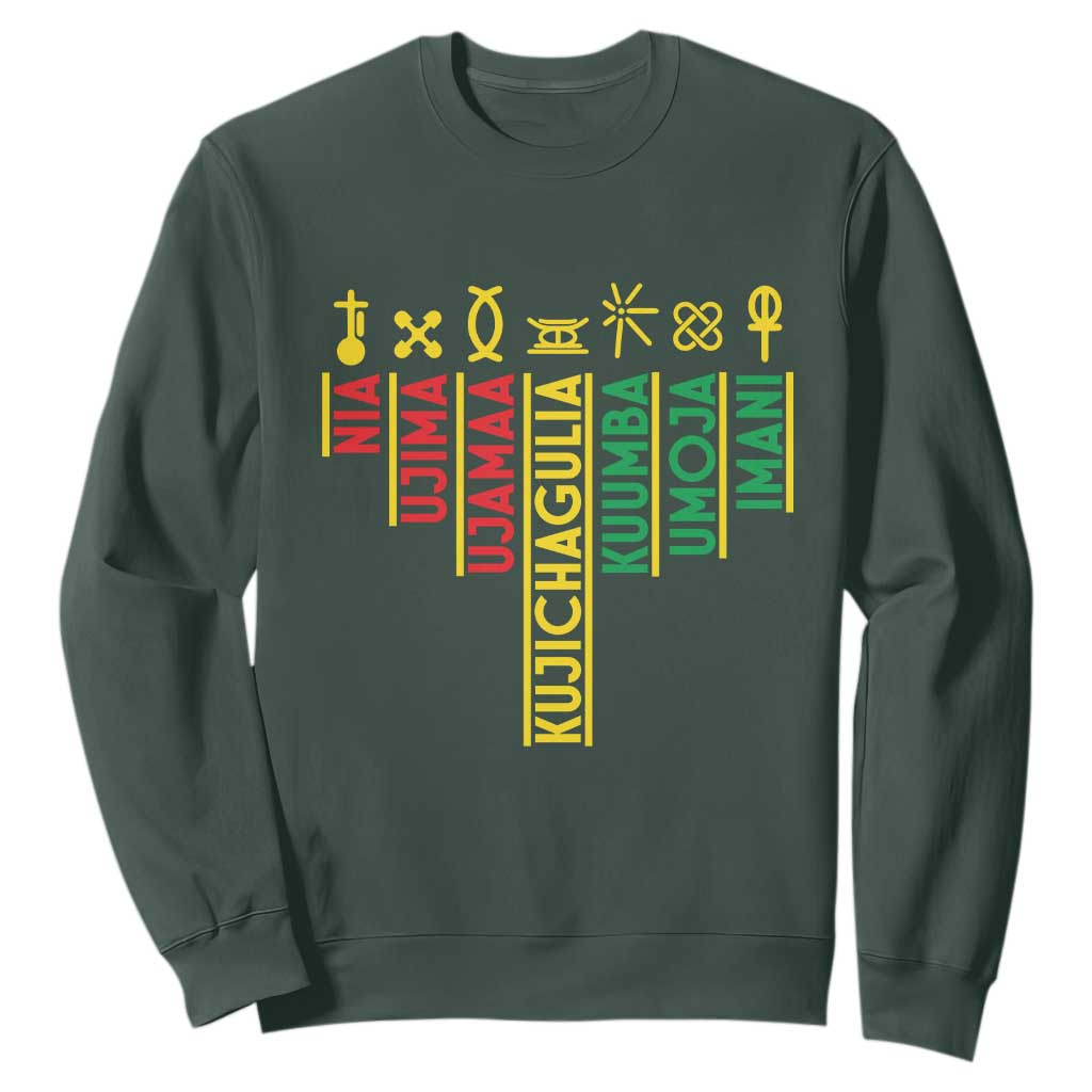 African American Christmas Sweatshirt 7 Principles Of Kwanzaa TS09