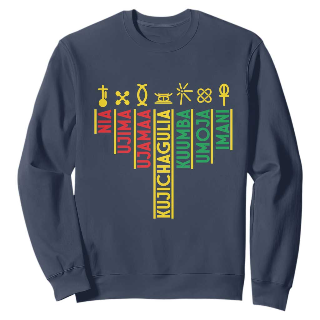 African American Christmas Sweatshirt 7 Principles Of Kwanzaa TS09