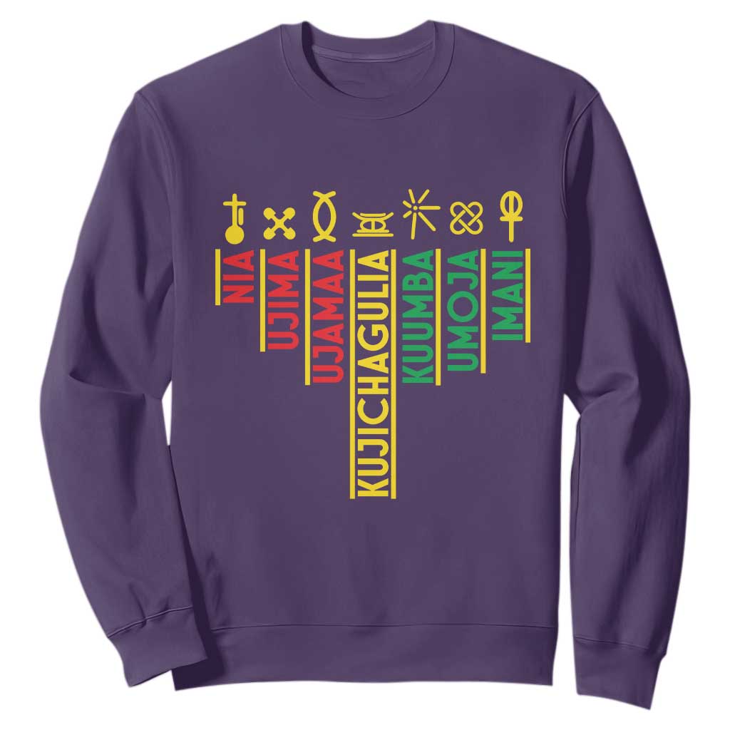 African American Christmas Sweatshirt 7 Principles Of Kwanzaa TS09