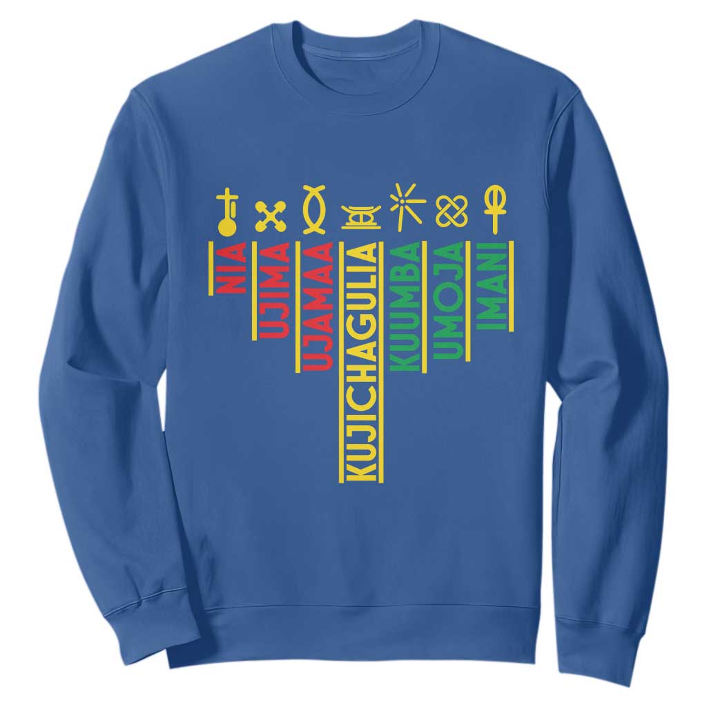 African American Christmas Sweatshirt 7 Principles Of Kwanzaa TS09