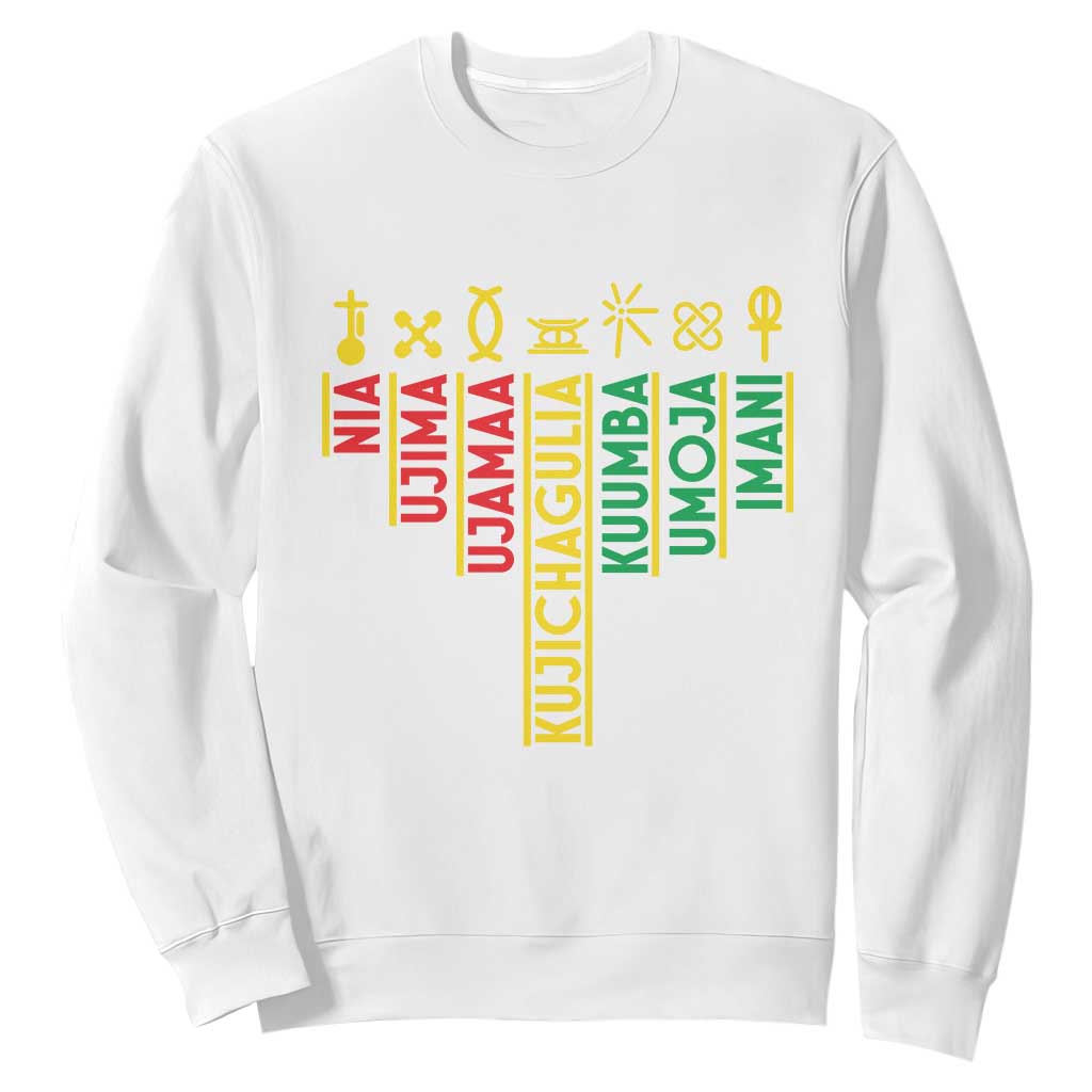 African American Christmas Sweatshirt 7 Principles Of Kwanzaa TS09