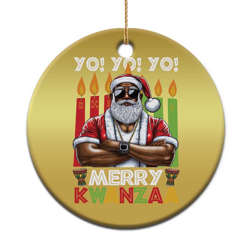 Merry Kwanzaa Christmas Ornament African American Santa Black Christmas TS09