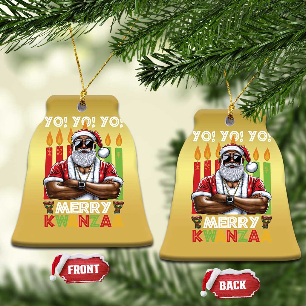 Merry Kwanzaa Christmas Ornament African American Santa Black Christmas TS09