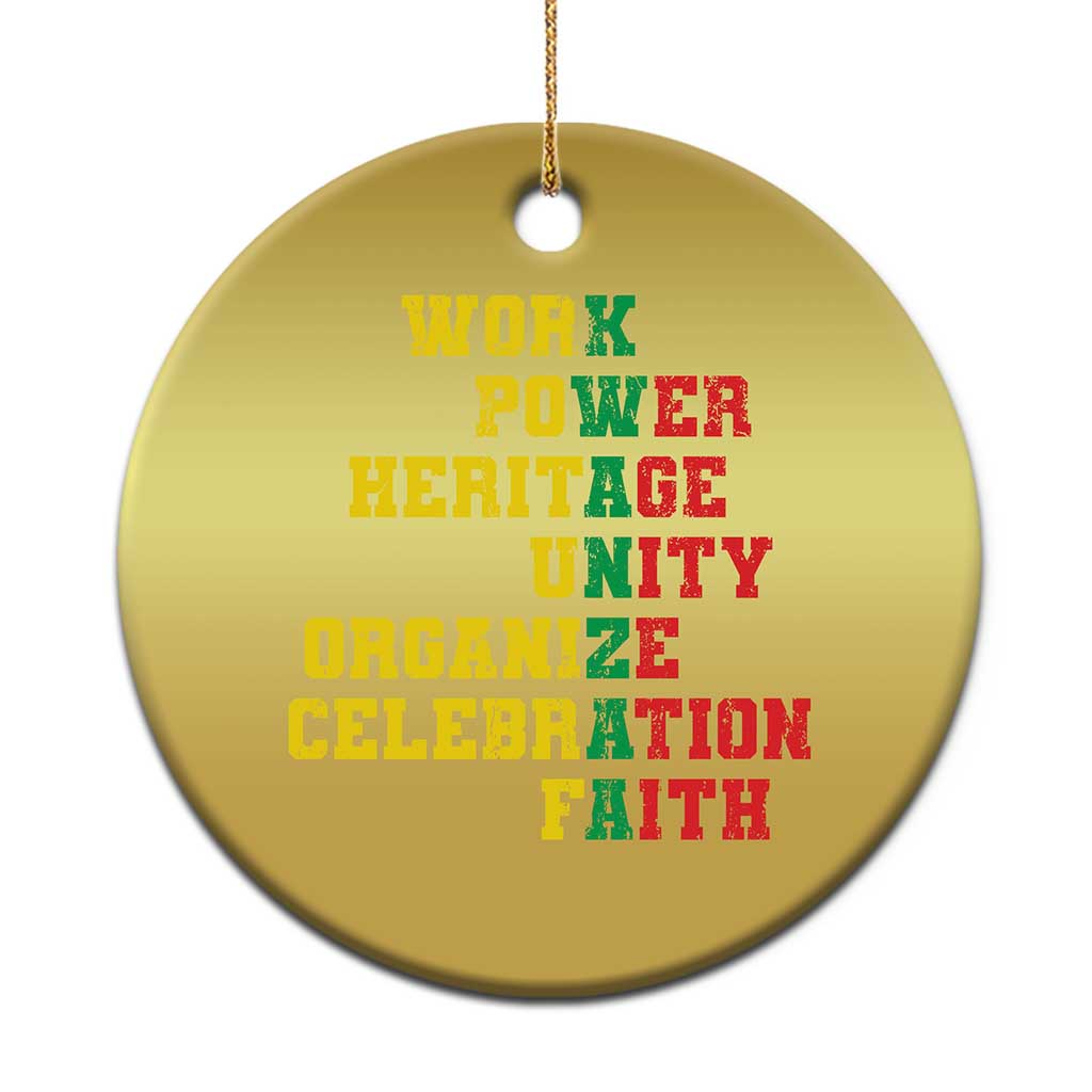 Kwanzaa Christmas Ornament Work Power Heritage Unity Organize Celebration Faith TS09
