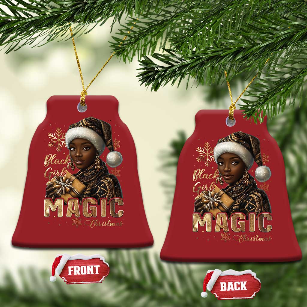 Xmas Melanin Black Girl Magic Christmas Ornament TS09