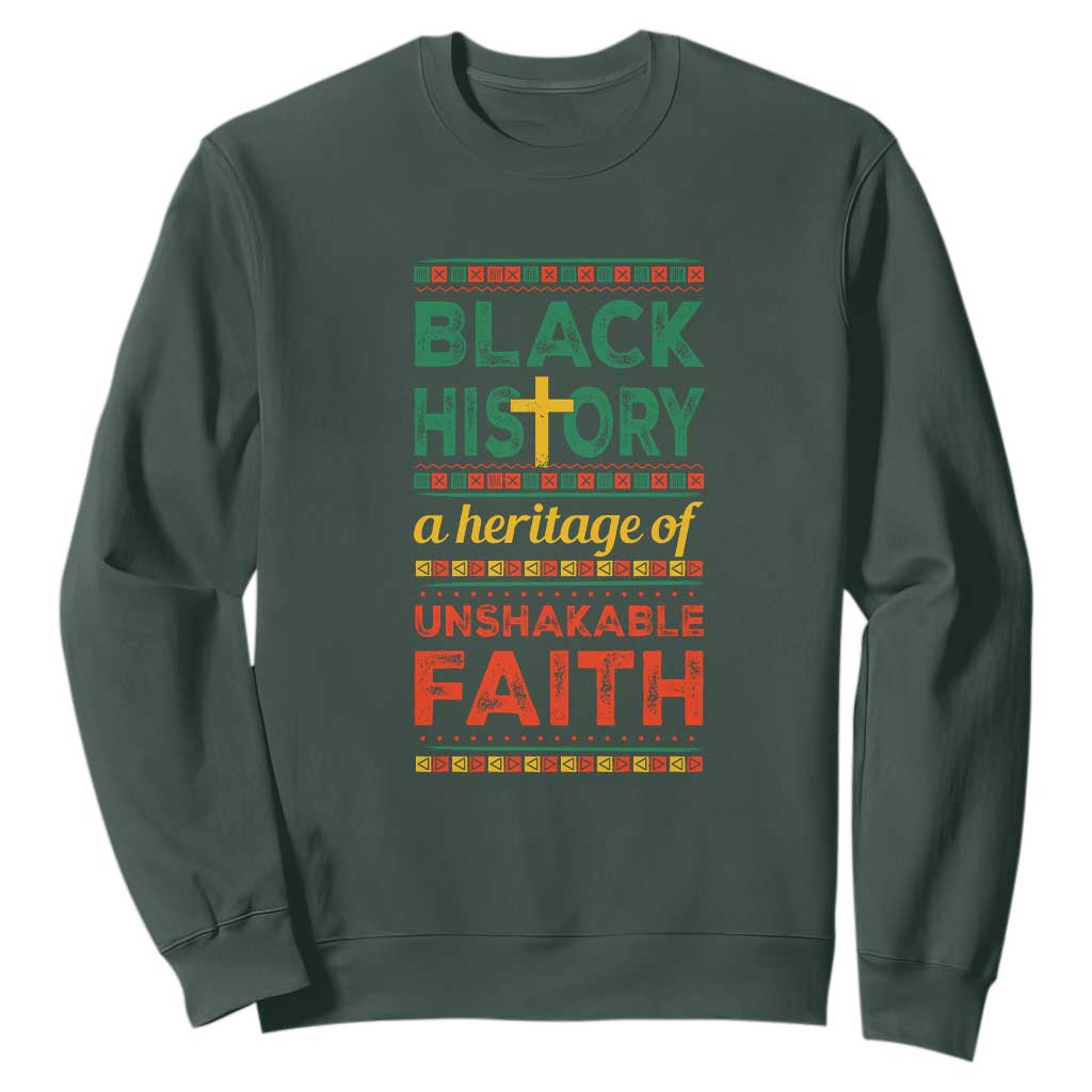 Black History Month Sweatshirt A Heritage Of Unshakeable Faith Christian BLM Melanin Pride TS09
