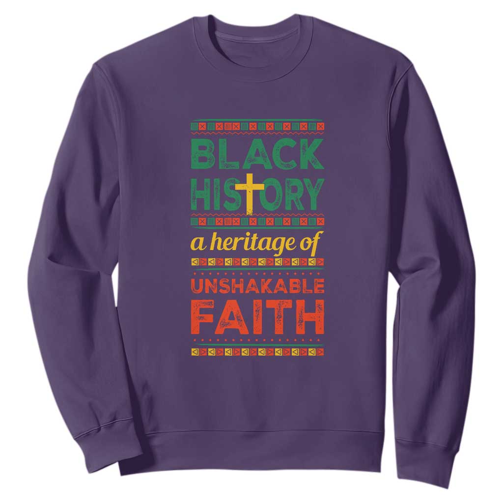 Black History Month Sweatshirt A Heritage Of Unshakeable Faith Christian BLM Melanin Pride TS09
