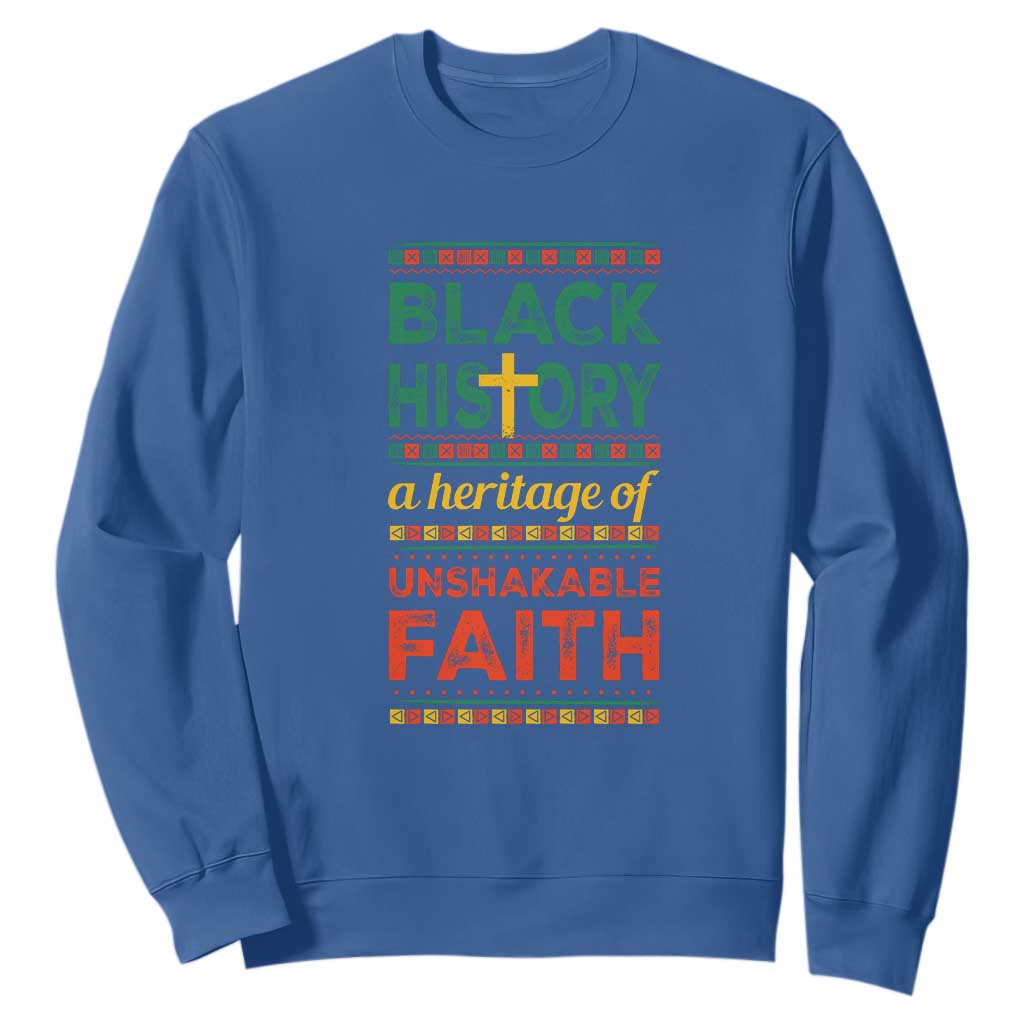 Black History Month Sweatshirt A Heritage Of Unshakeable Faith Christian BLM Melanin Pride TS09