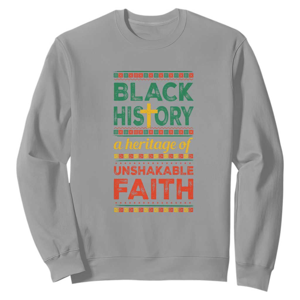 Black History Month Sweatshirt A Heritage Of Unshakeable Faith Christian BLM Melanin Pride TS09