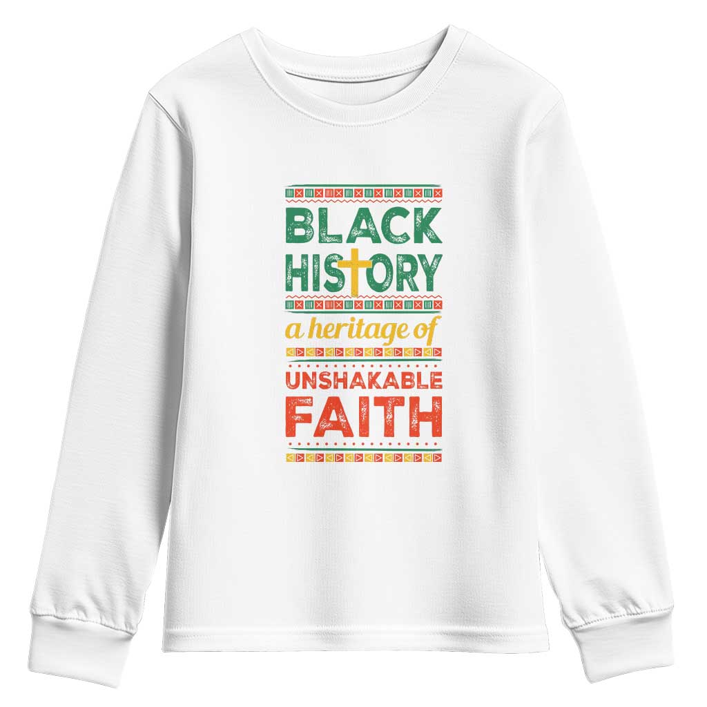 Black History Month Youth Sweatshirt A Heritage Of Unshakeable Faith Christian BLM Melanin Pride TS09