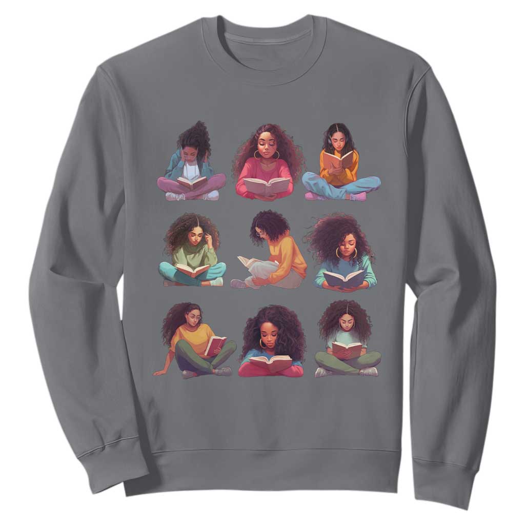 Black History Month Sweatshirt Reading Book African Smart Melanin Women Girls TS09